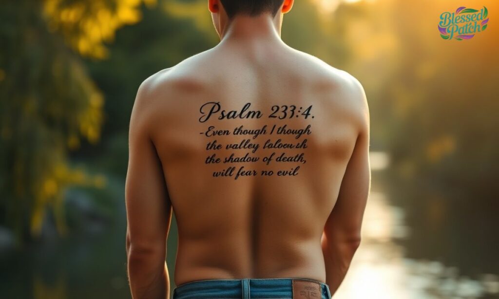 Bible Verse Back Tattoos for Men