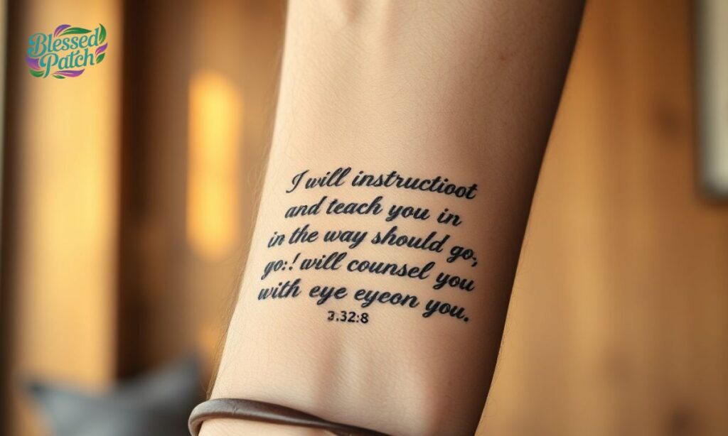 Bible Verse Tattoos For Men About Protection and Guidance