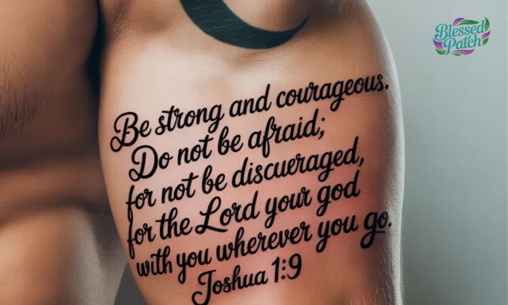 Bible Verse Tattoos For Men About Strength and Courage (1)