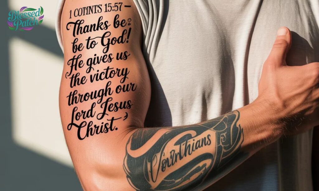 Bible Verse Tattoos For Men About Verses About Overcoming and Victory