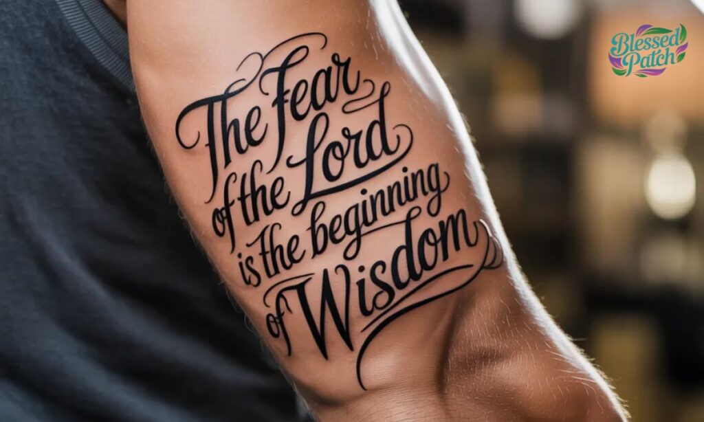 Bible Verse Tattoos For Men About Wisdom and Knowledge