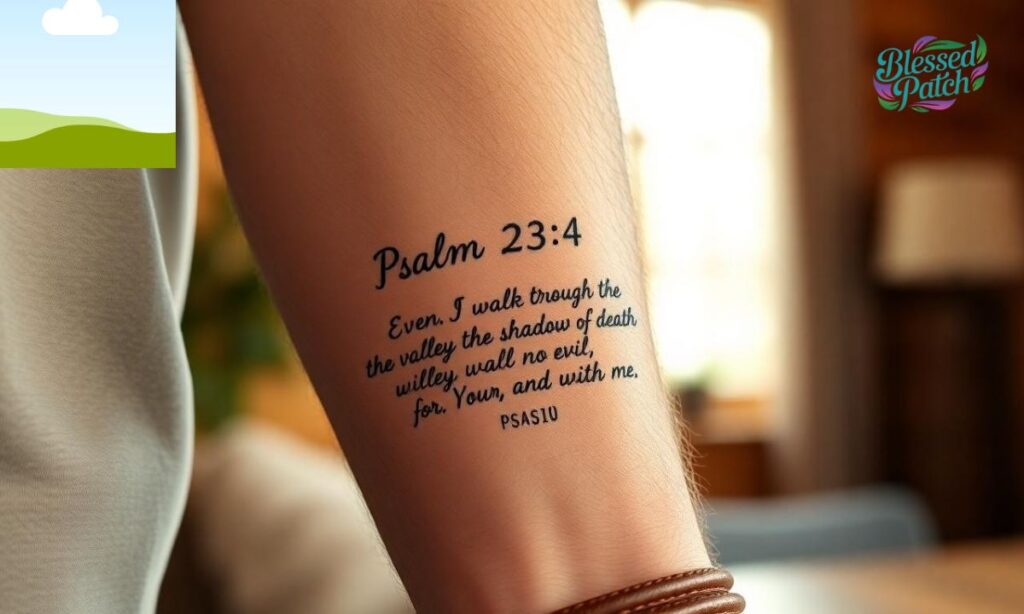 Forearm Bible Verse Tattoos for Men