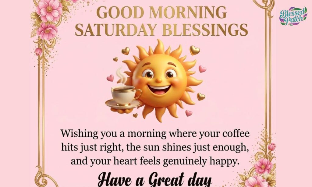 Good Morning Saturday Blessings