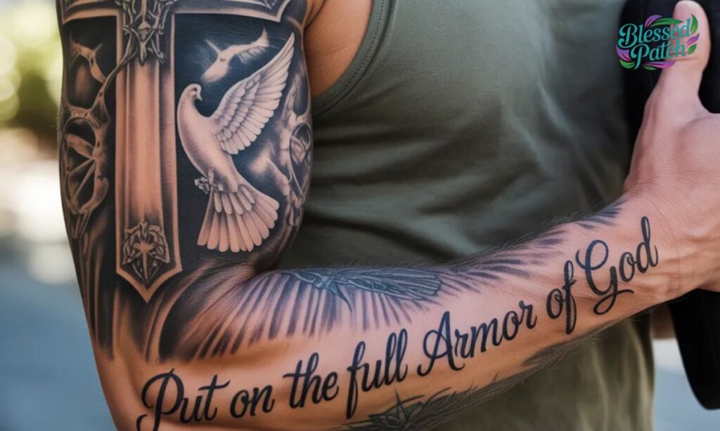 Half Sleeve Bible Verse Tattoos for Men (1)