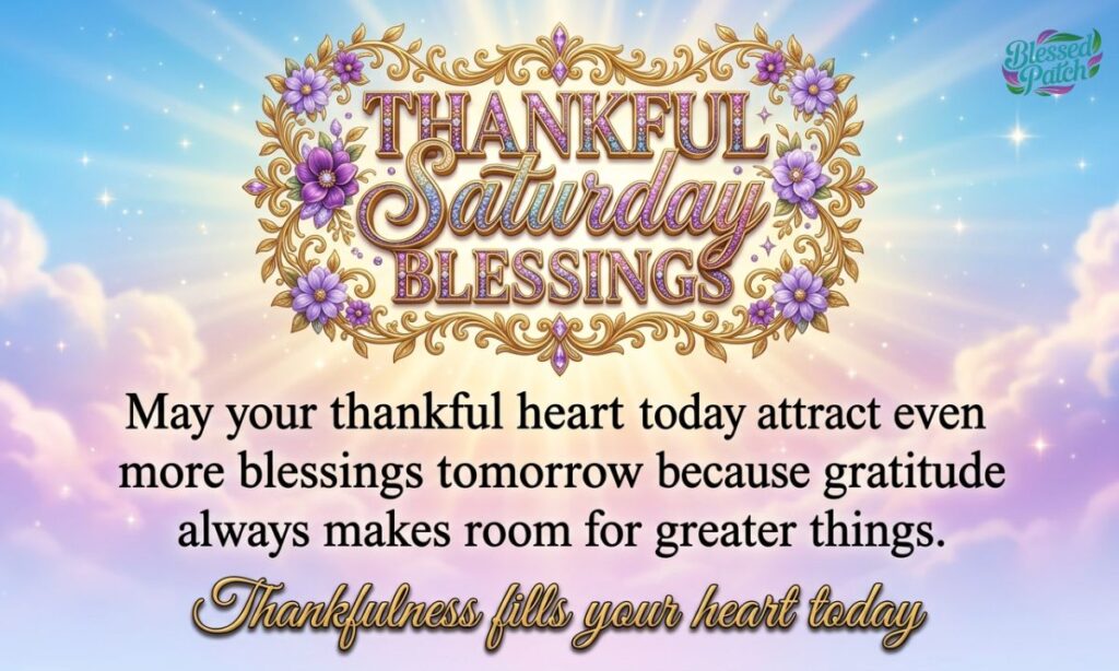 Thankful Saturday Blessings
