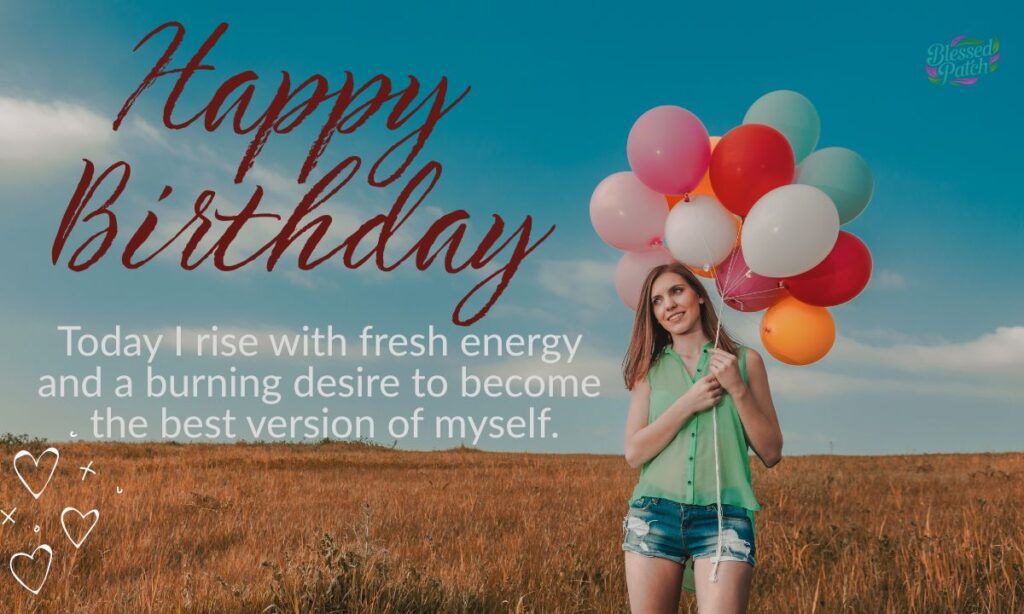 Inspirational Birthday Message to Myself