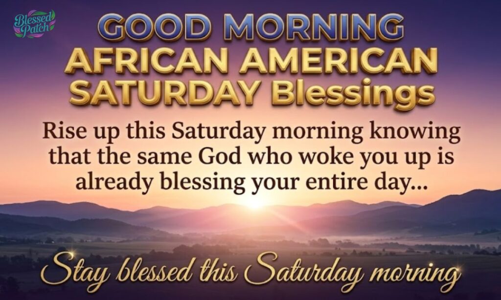 Good Morning African American Saturday Blessings