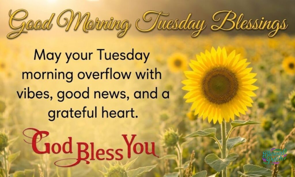 Good Morning Tuesday Blessings