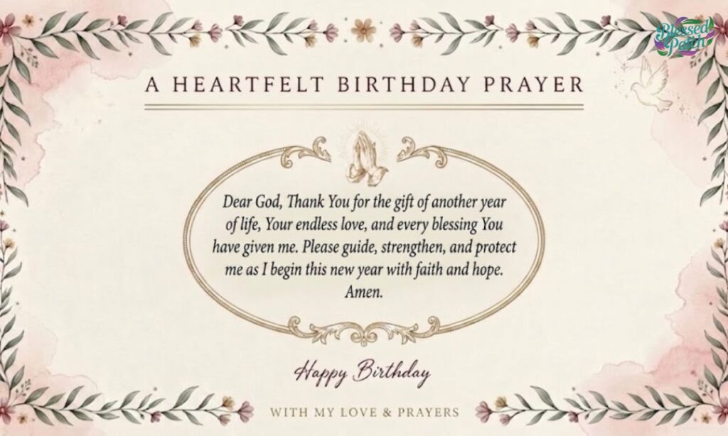 Heartfelt Birthday Prayer Template