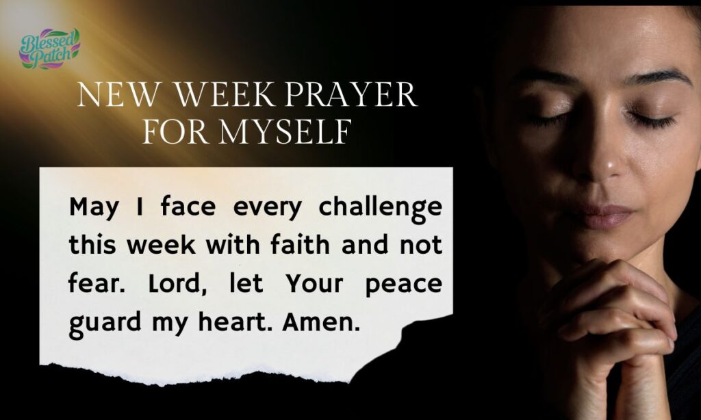 New Week Prayer for Myself