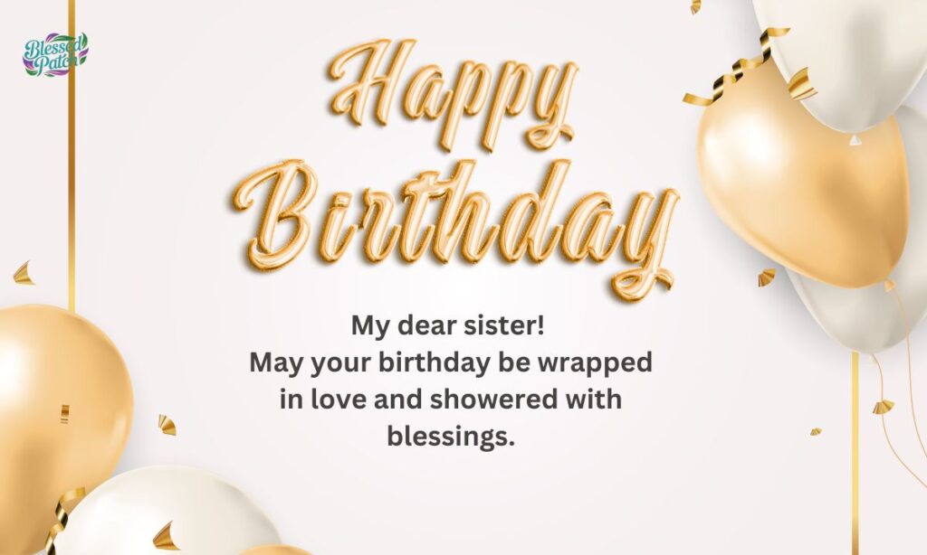 Blessing Birthday Wishes for Sister