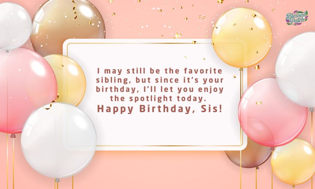 Funny Birthday Blessings for Sister