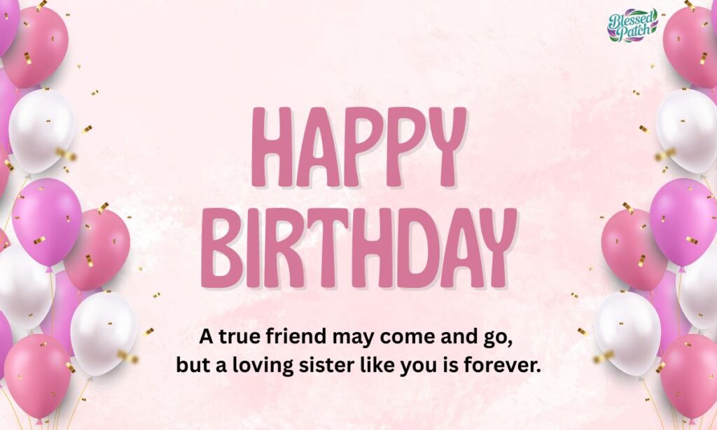 Sweet Birthday Blessings for Sister