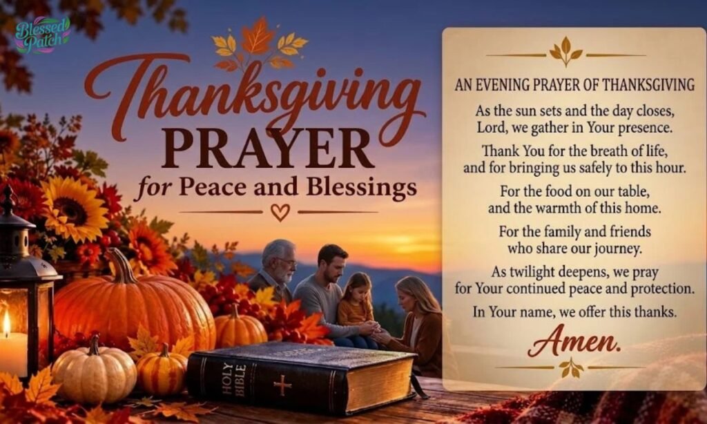 Evening Thanksgiving Prayer