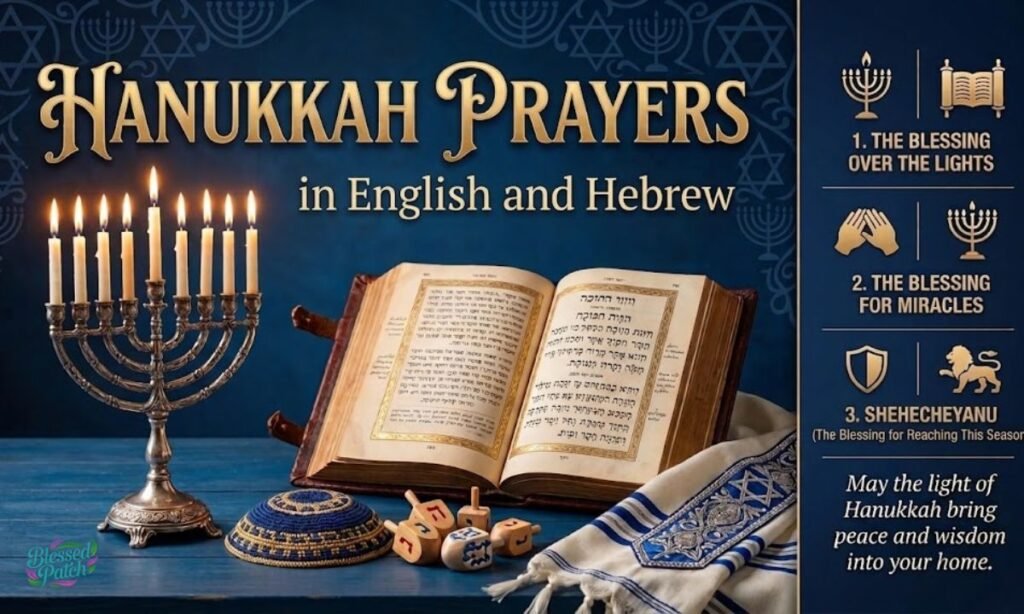 Hanukkah Prayers in English and Hebrew