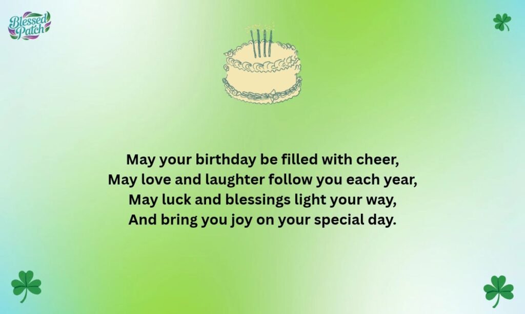 Irish Birthday Blessings