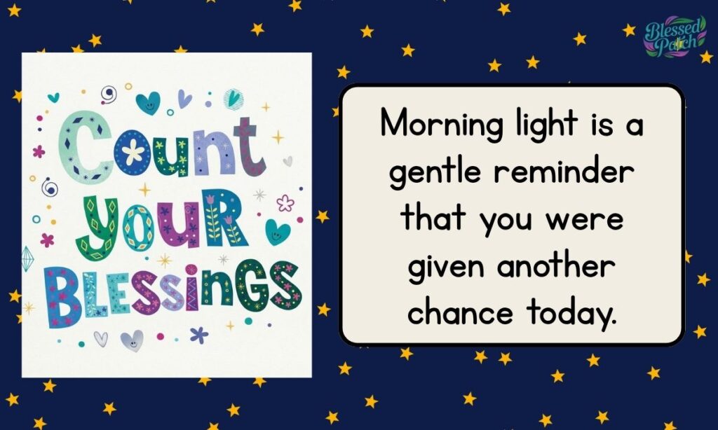 Morning Count Your Blessings Inspiration