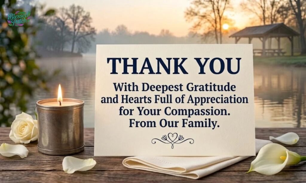 Appreciation Thank You Message After Funeral