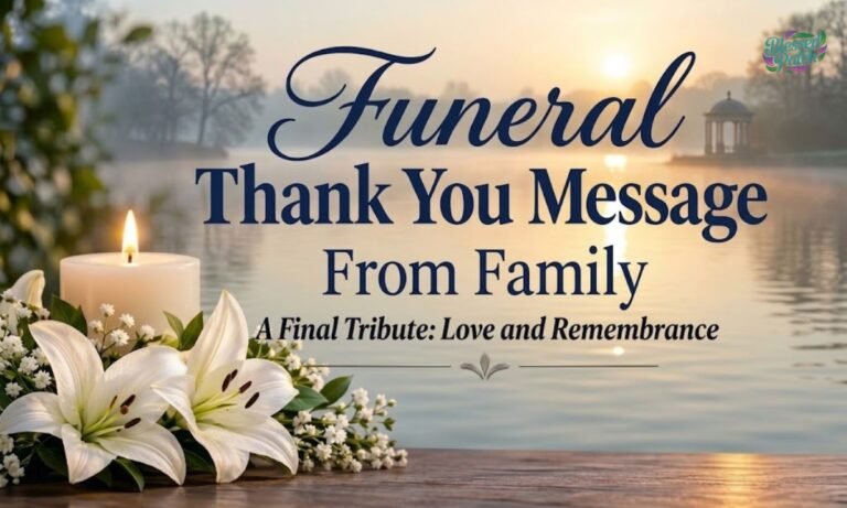 Funeral Thank You Message From Family