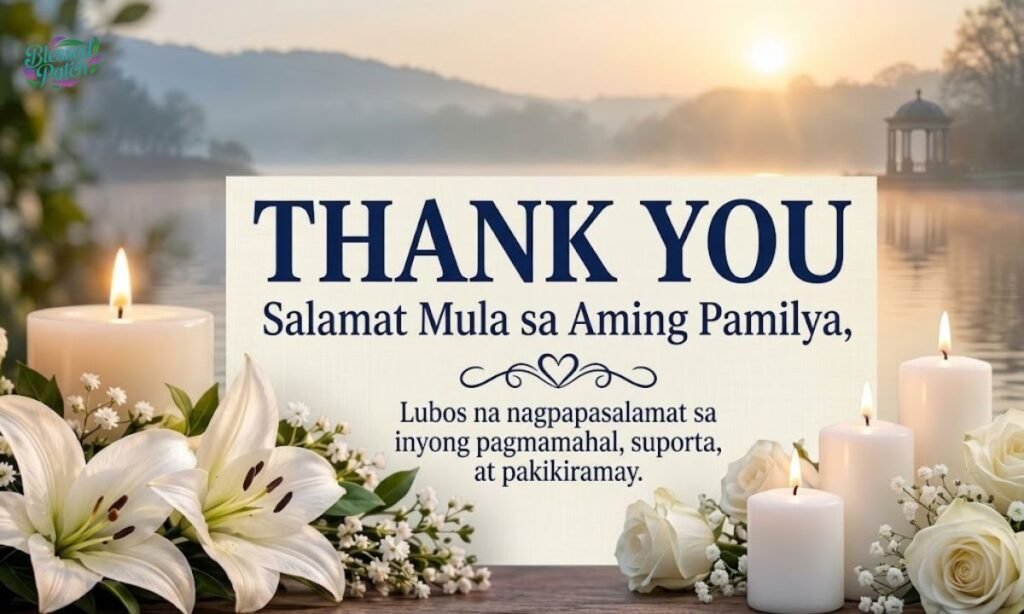 Funeral Thank You Message From Family Tagalog