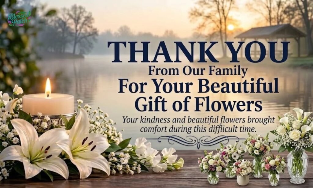 Funeral Thank You Message From Family for Flowers