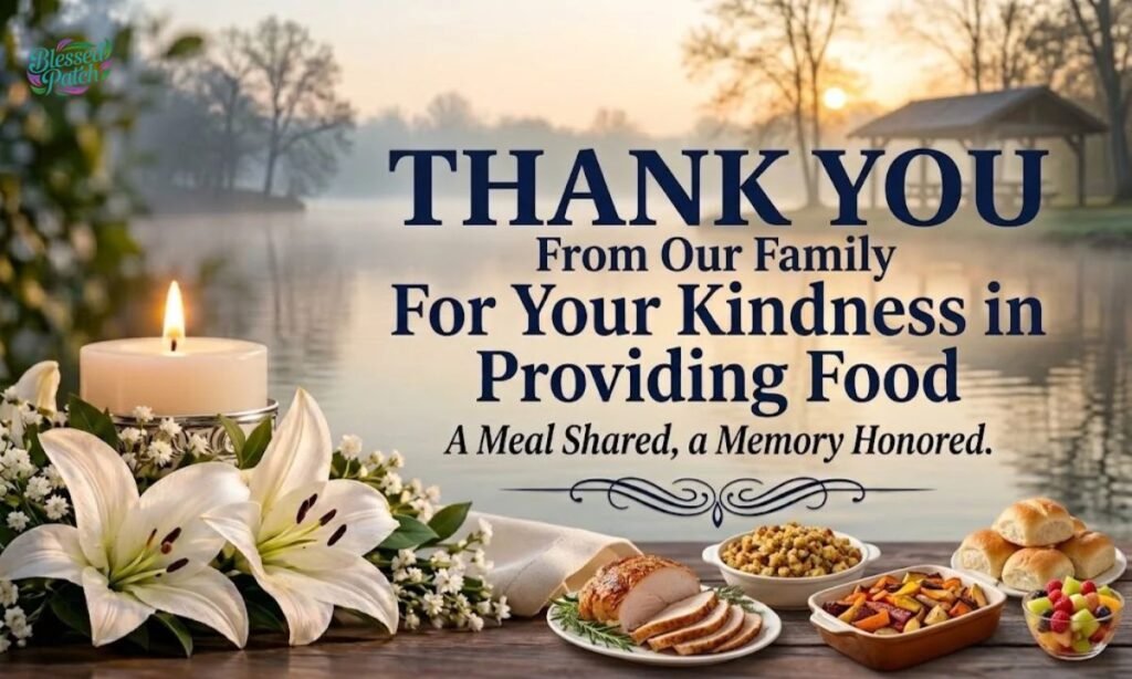 Funeral Thank You Message From Family for Food