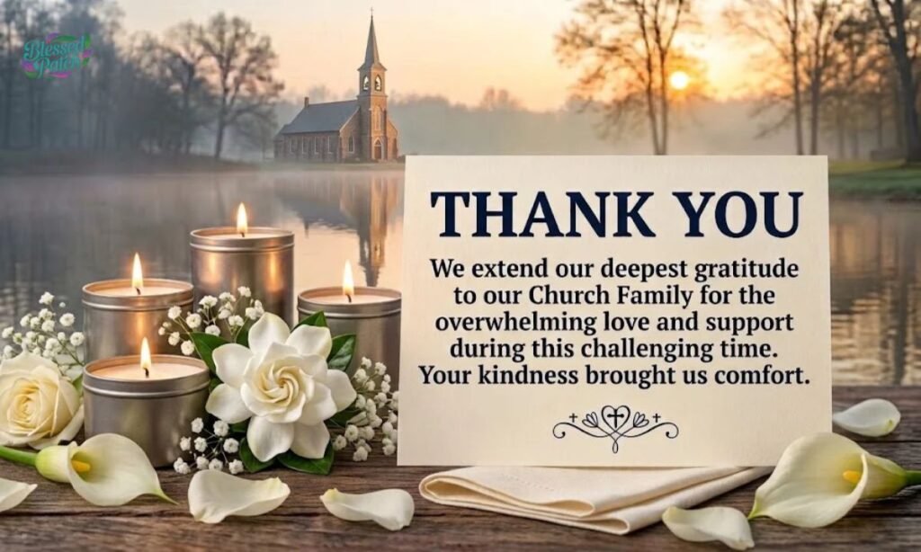 Funeral Thank You Message From Family to Church