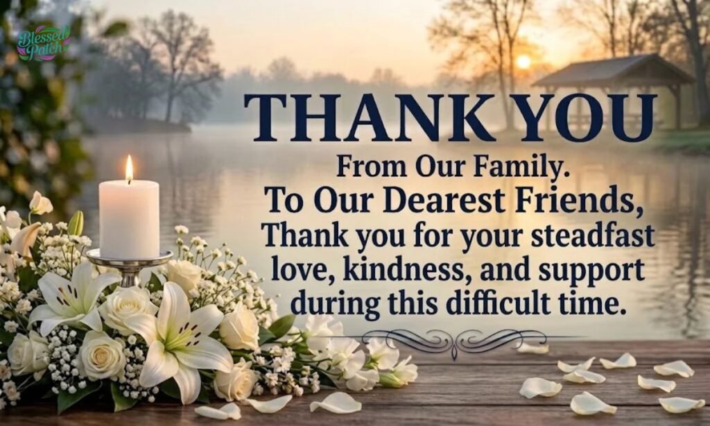 Funeral Thank You Message From Family to Friends