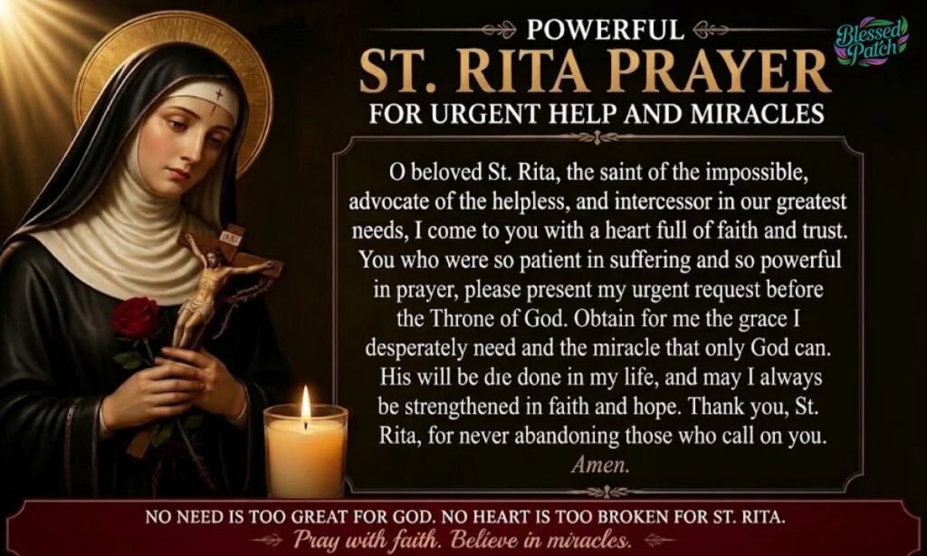 St. Rita Prayer for Miracles